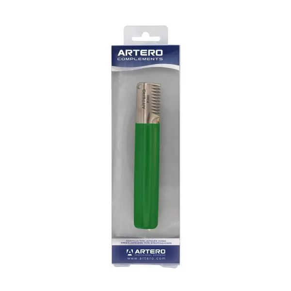 Зеленый нож для тримминга собак Artero Stripping Green - 7